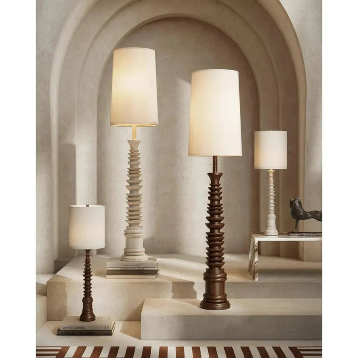 Whitewash Malayan White Floor Lamp Marjorie Skouras-Floor Lamps-Currey & Co-LOOMLAN