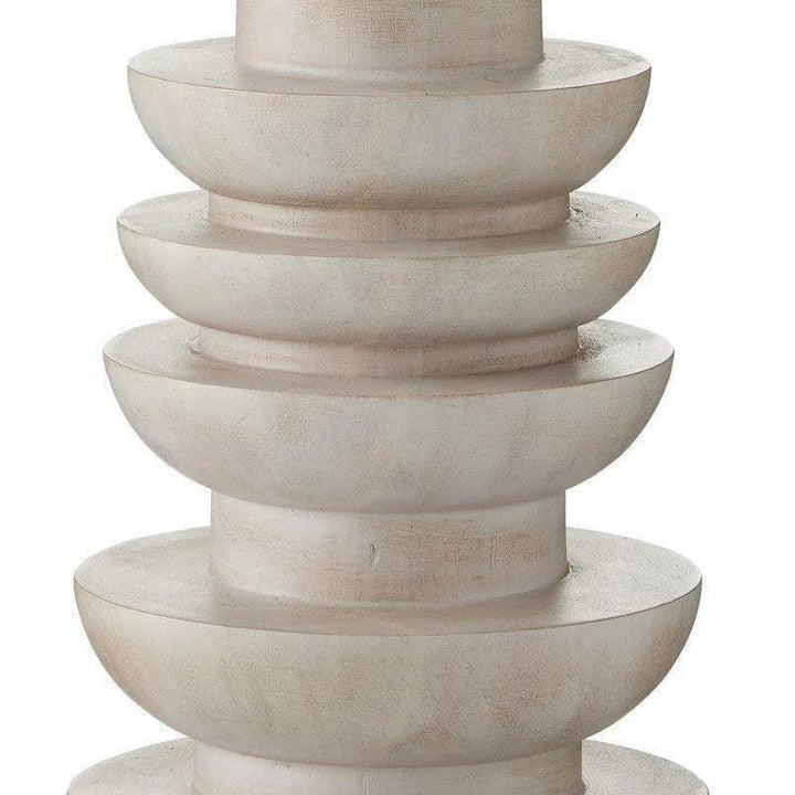 Whitewash Malayan White Floor Lamp Marjorie Skouras-Floor Lamps-Currey & Co-LOOMLAN