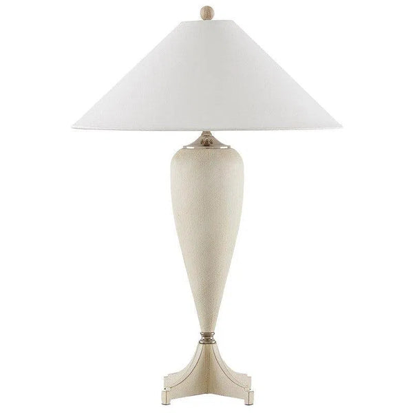 Whitewash Polished Nickel Hastings Table Lamp Table Lamps LOOMLAN By Currey & Co