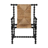 Wichita Handwoven Rush Occasional Chair-Accent Chairs-Furniture Classics-LOOMLAN