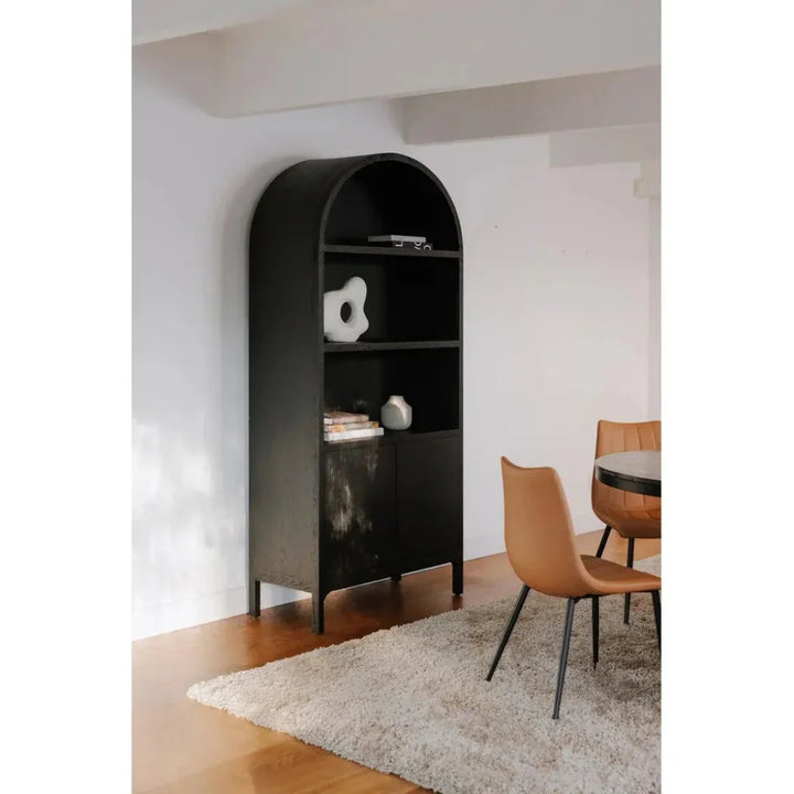 Wilde Wood Black Display Cabinet - LOOMLAN - Moe's Home - Bookcases