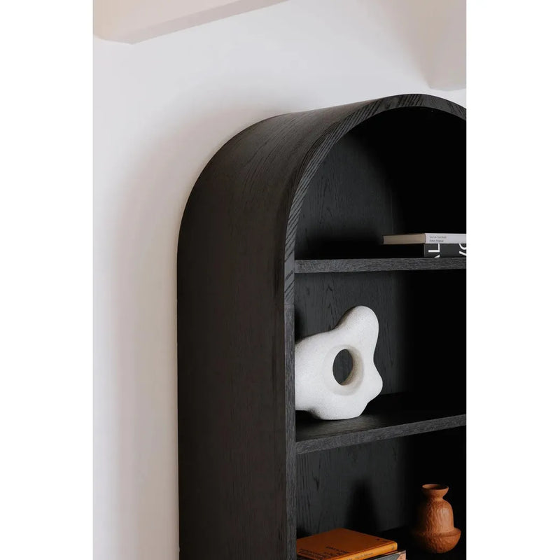 Wilde Wood Black Display Cabinet Bookcases LOOMLAN By Moe's Home