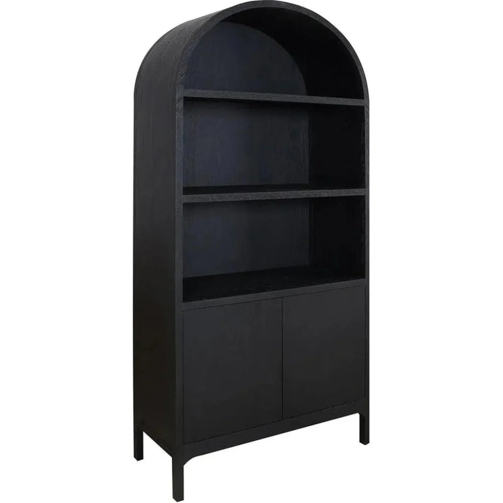 Wilde Wood Black Display Cabinet - LOOMLAN - Moe's Home - Bookcases