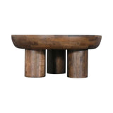 Wilder Wooden Round Coffee Table-Coffee Tables-LH Imports-LOOMLAN