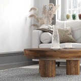 Wilder Wooden Round Coffee Table-Coffee Tables-LH Imports-LOOMLAN