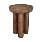 Wilder Wooden Round Side Table-Side Tables-LH Imports-LOOMLAN