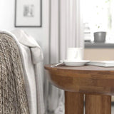 Wilder Wooden Round Side Table-Side Tables-LH Imports-LOOMLAN