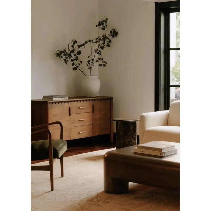 Wiley Wood Vintage Brown 3 Drawer Sideboard - LOOMLAN - Moe's Home - Sideboards