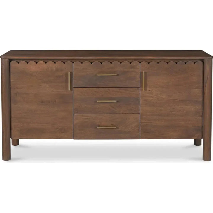 Wiley Wood Vintage Brown 3 Drawer Sideboard - LOOMLAN - Moe's Home - Sideboards