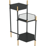 William Side Table Gold & Black