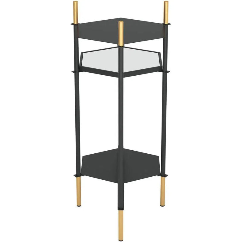 William Side Table Gold & Black