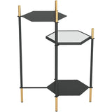 William Side Table Gold & Black