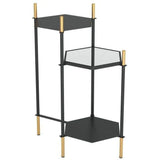 William Side Table Gold & Black