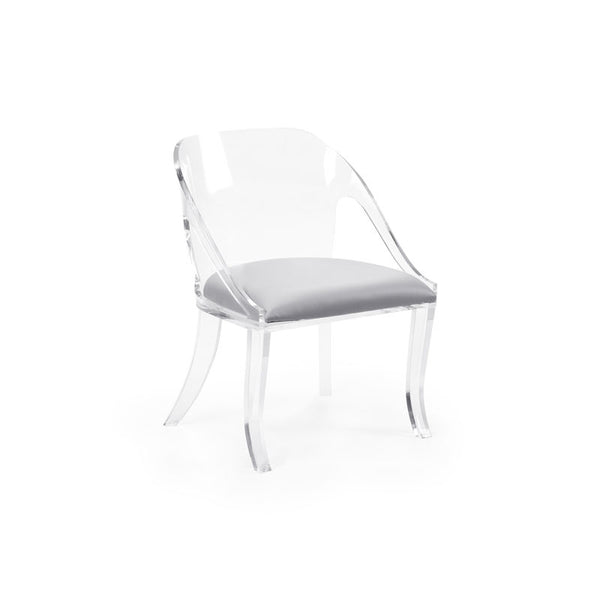 Williams Clear Acrylic Frame Armless Chair-Dining Chairs-Chelsea House-LOOMLAN