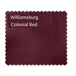 Williamsburg Burgundy Red Leather Sofa Made the USA