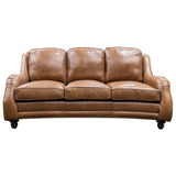 Williamsburg Dark Brown Leather Sofa Made In the USA Sofas & Loveseats LOOMLAN By Uptown Sebastian