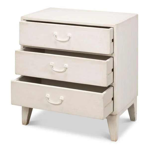 Willow 3 Drawer Commode Antique White