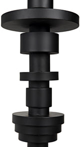 Wilton Black Steel Floor Lamp with Shade-Floor Lamps-Noir-LOOMLAN
