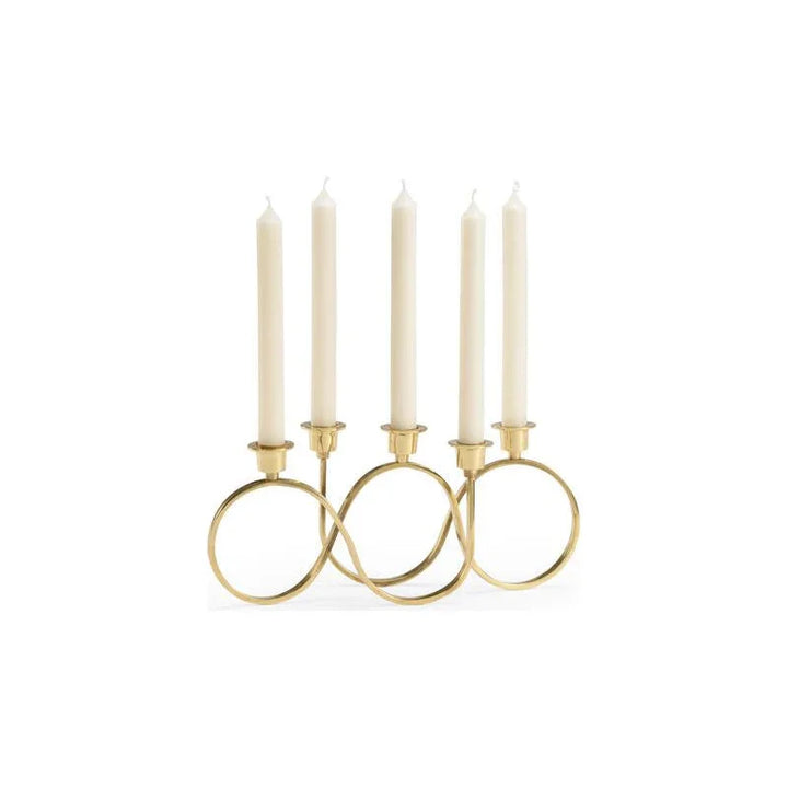 Windsor Candlestick Brass Made Five Candleholder - LOOMLAN - Chelsea House - Candle Holders