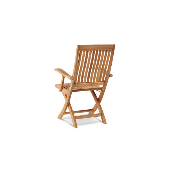 Winford Teak Outdoor Folding Armchair-Outdoor Lounge Chairs-HiTeak-LOOMLAN