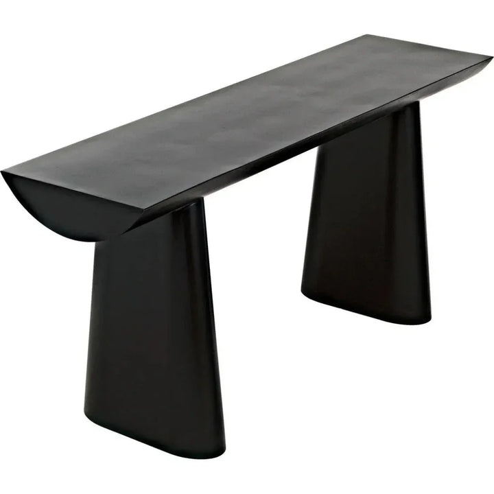 Winston Black Steel Rectangle Console Table - LOOMLAN - Noir - Console Tables