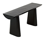 Winston Black Steel Rectangle Console Table-Console Tables-Noir-LOOMLAN