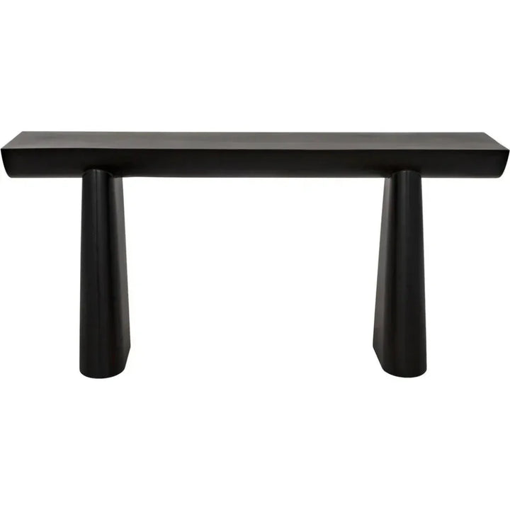 Winston Black Steel Rectangle Console Table - LOOMLAN - Noir - Console Tables