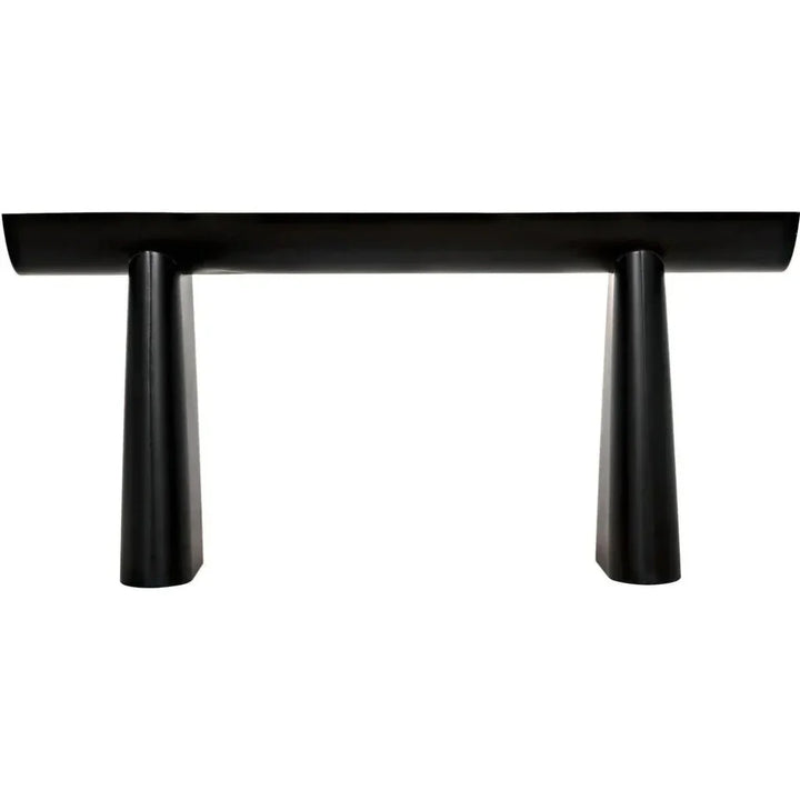 Winston Black Steel Rectangle Console Table - LOOMLAN - Noir - Console Tables