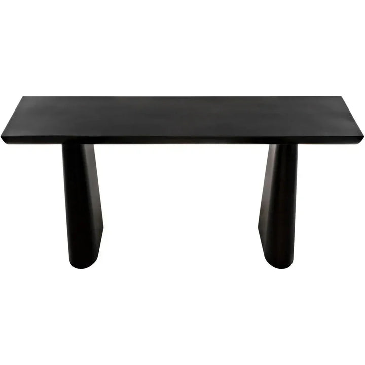 Winston Black Steel Rectangle Console Table - LOOMLAN - Noir - Console Tables