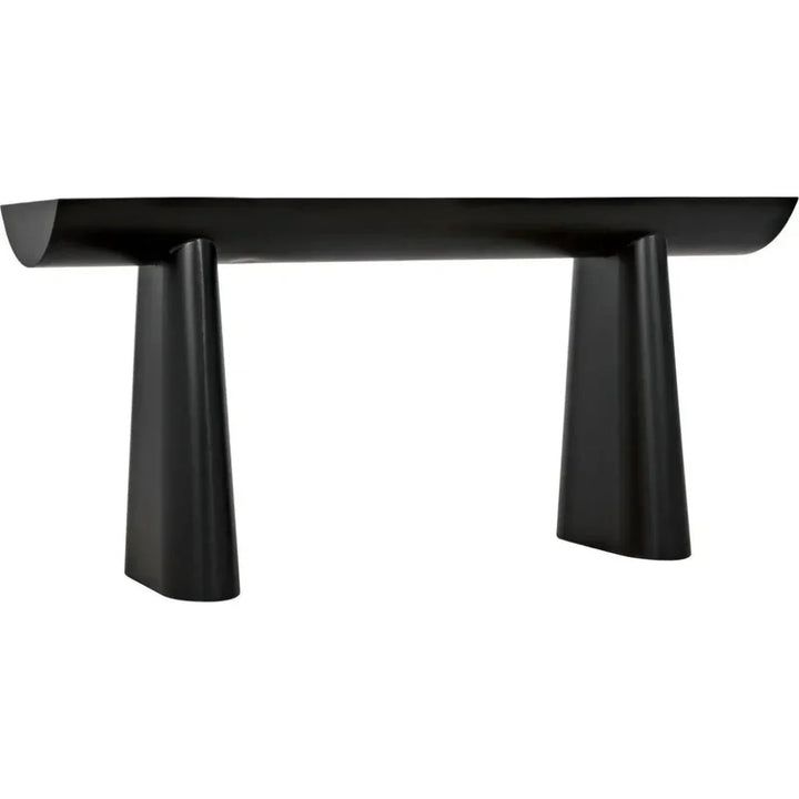 Winston Black Steel Rectangle Console Table - LOOMLAN - Noir - Console Tables