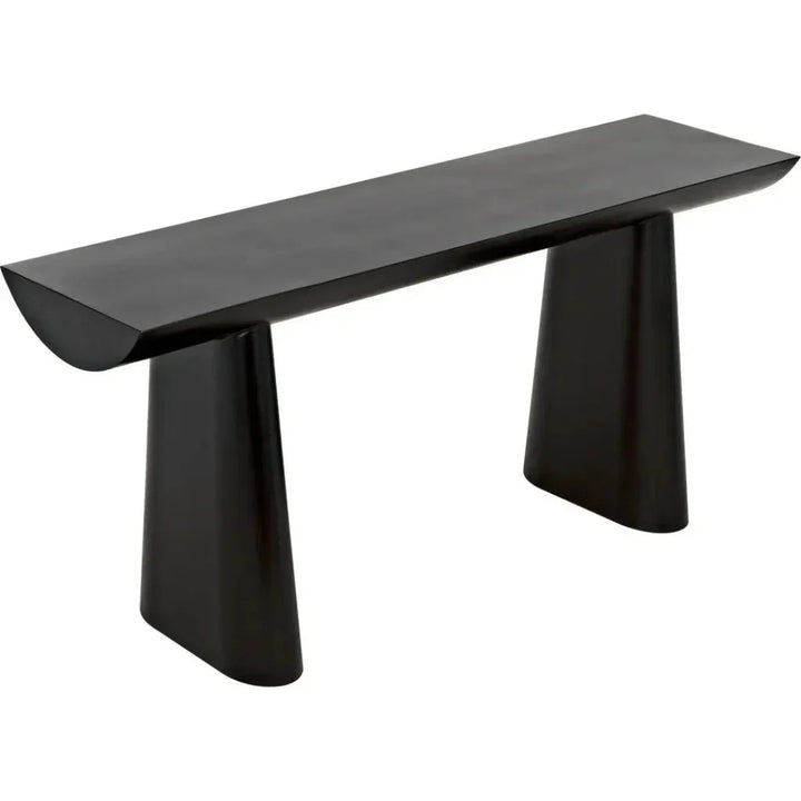 Winston Black Steel Rectangle Console Table - LOOMLAN - Noir - Console Tables