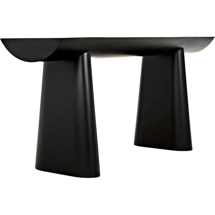 Winston Black Steel Rectangle Console Table - LOOMLAN - Noir - Console Tables