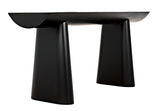 Winston Black Steel Rectangle Console Table-Console Tables-Noir-LOOMLAN