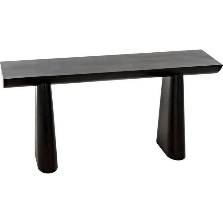 Winston Black Steel Rectangle Console Table - LOOMLAN - Noir - Console Tables