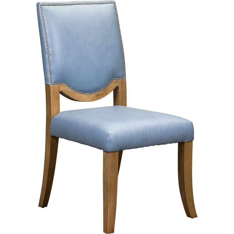 Winston Leather Stylish Dining Chair-Dining Chairs-Olivia + Quinn-Dorset Topaz-LOOMLAN