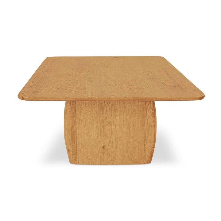 Winston Rustic Oak Plinth Base Coffee Table - LOOMLAN - Moe's Home - Coffee Tables