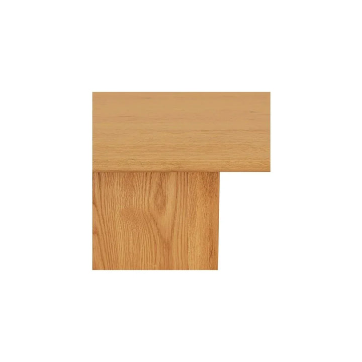 Winston Rustic Oak Plinth Base Coffee Table - LOOMLAN - Moe's Home - Coffee Tables