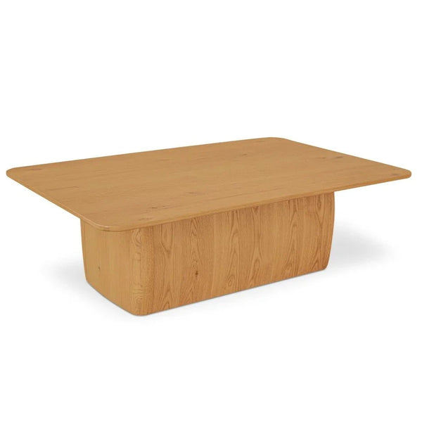 Winston Rustic Oak Plinth Base Coffee Table - LOOMLAN - Moe's Home - Coffee Tables