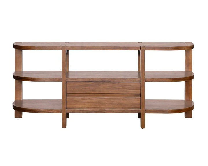 Winston Wooden Brown Console Table - LOOMLAN - Bassett Mirror - Console Tables