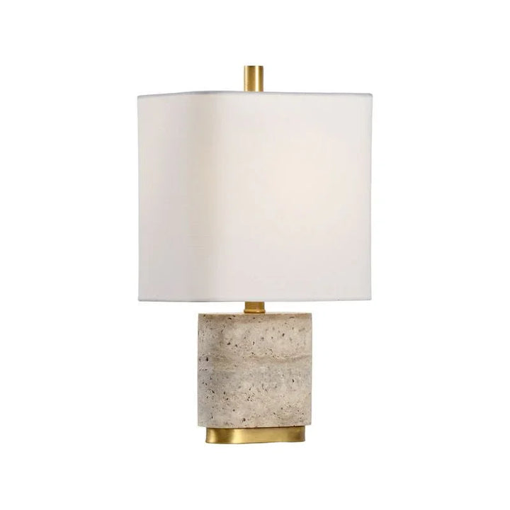 Wonderful Stone Design Brass Accents Small Table Lamp - LOOMLAN - Chelsea House - Table Lamps
