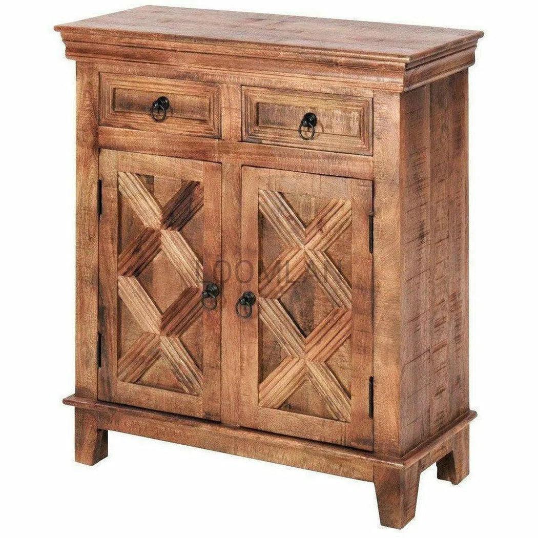 Wood 2 Drawer Accent Cabinet X Collection