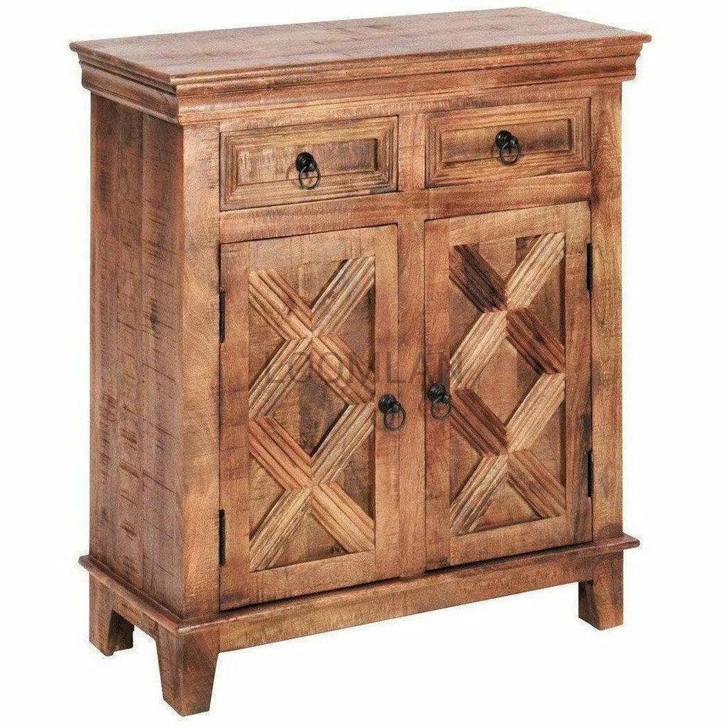 Wood 2 Drawer Accent Cabinet X Collection