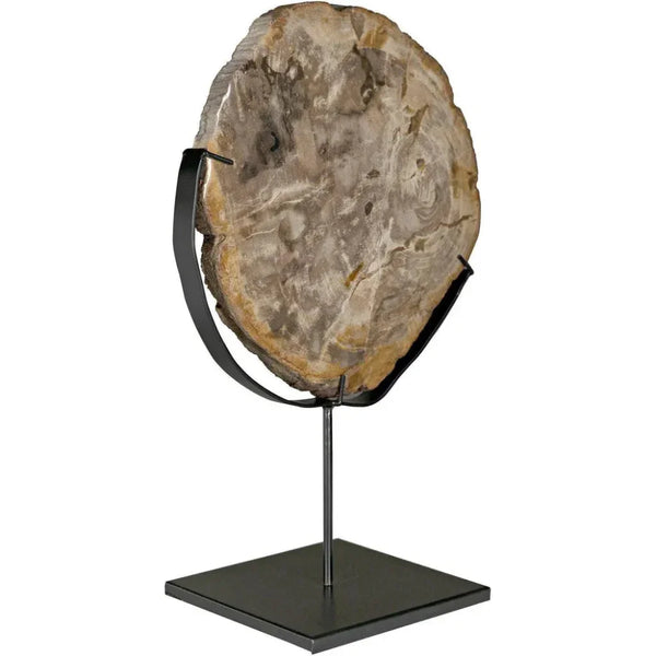 Wood Fossil With Stand Sculpture