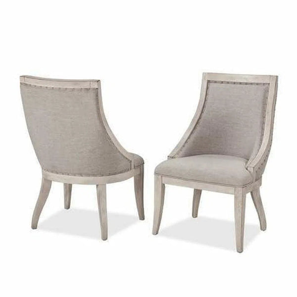 Wood Graphite Upholstered Side Chairs (2 Per Carton) Dining Chairs LOOMLAN By Panama Jack