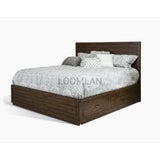 Wood Platform Eastern King Size Bed Frame With Drawers Beds LOOMLAN By Sunny D