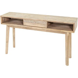 Wood Wood Base Color Slim Console Sofa Table Shelves