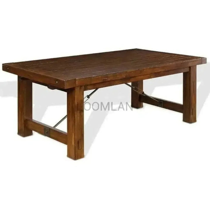 Wooden Extending Dining Table with-Dining Tables-Sunny D-LOOMLAN