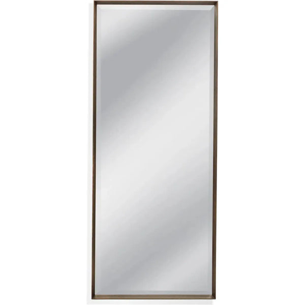 Wooden Framed Handcrafted Floor Mirror-Floor Mirrors-Bassett Mirror-Brown-LOOMLAN