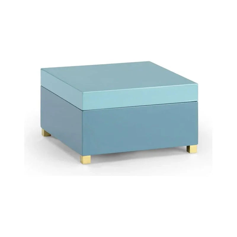 Wooden Rectangular Blue Box - LOOMLAN