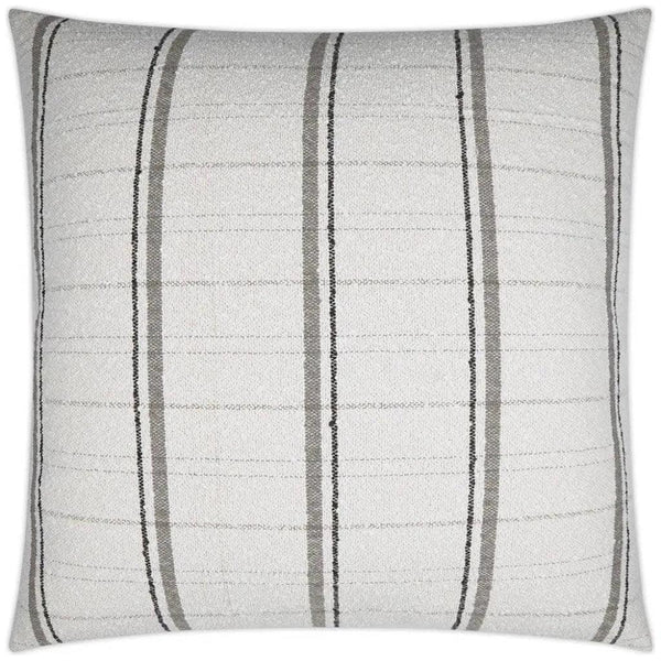 Wooly Bully Snow Stripes White Grey Large Throw Pillow - LOOMLAN - D.V. Kap - Throw Pillows